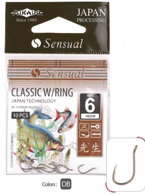 Háčiky SENSUAL - CLASSIC W/RING No 6 LBR - 10 ks