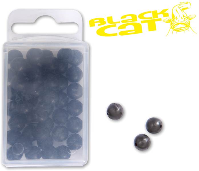 BLACK CAT BEAD BLACK 50PC 8MM