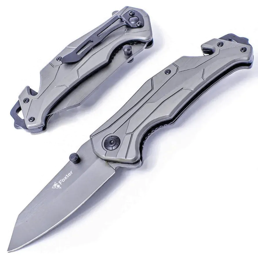 FOXTER® Vojenský taktický záchranársky skladací nôž 20 cm