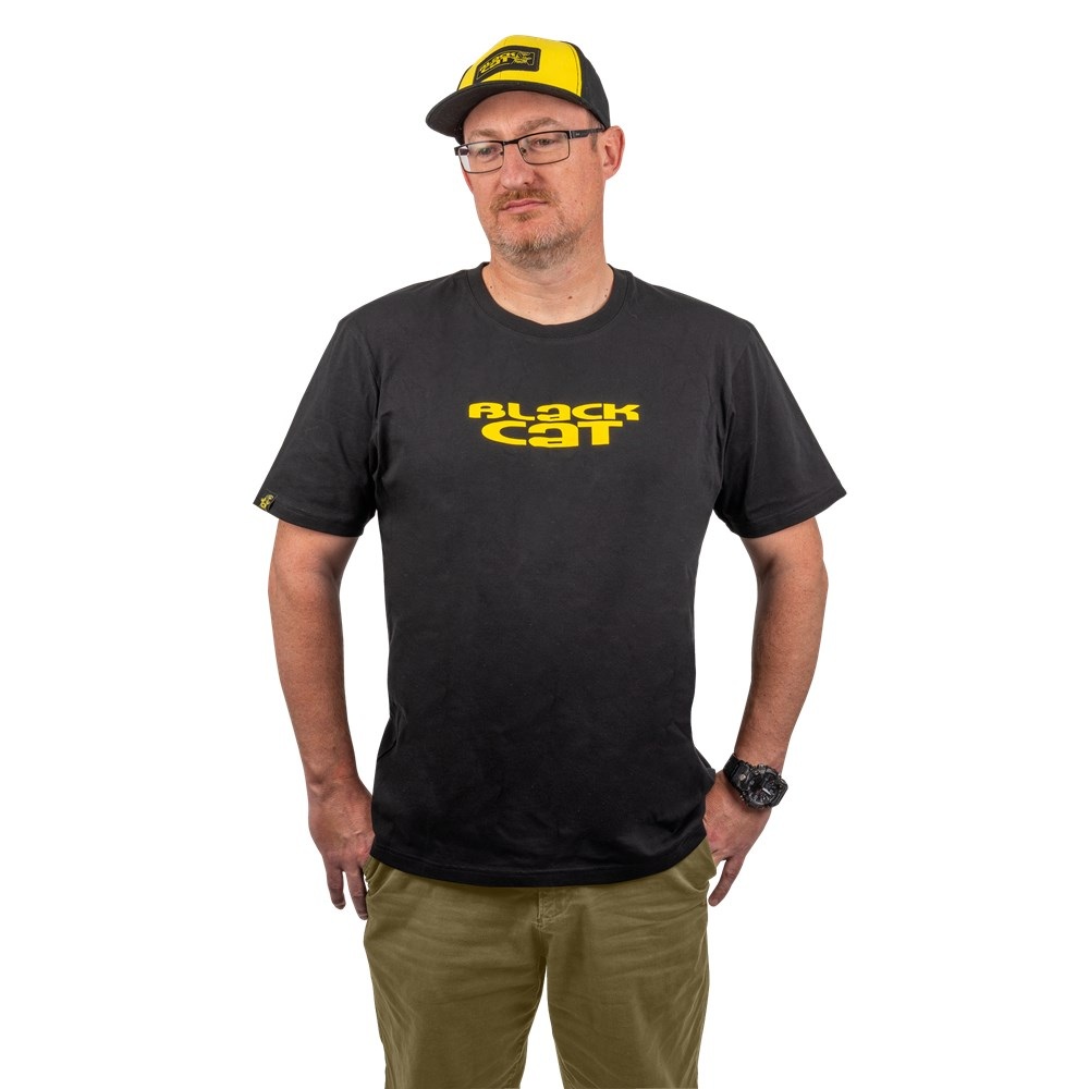 Black Cat Tričko Logo Black T-Shirt L