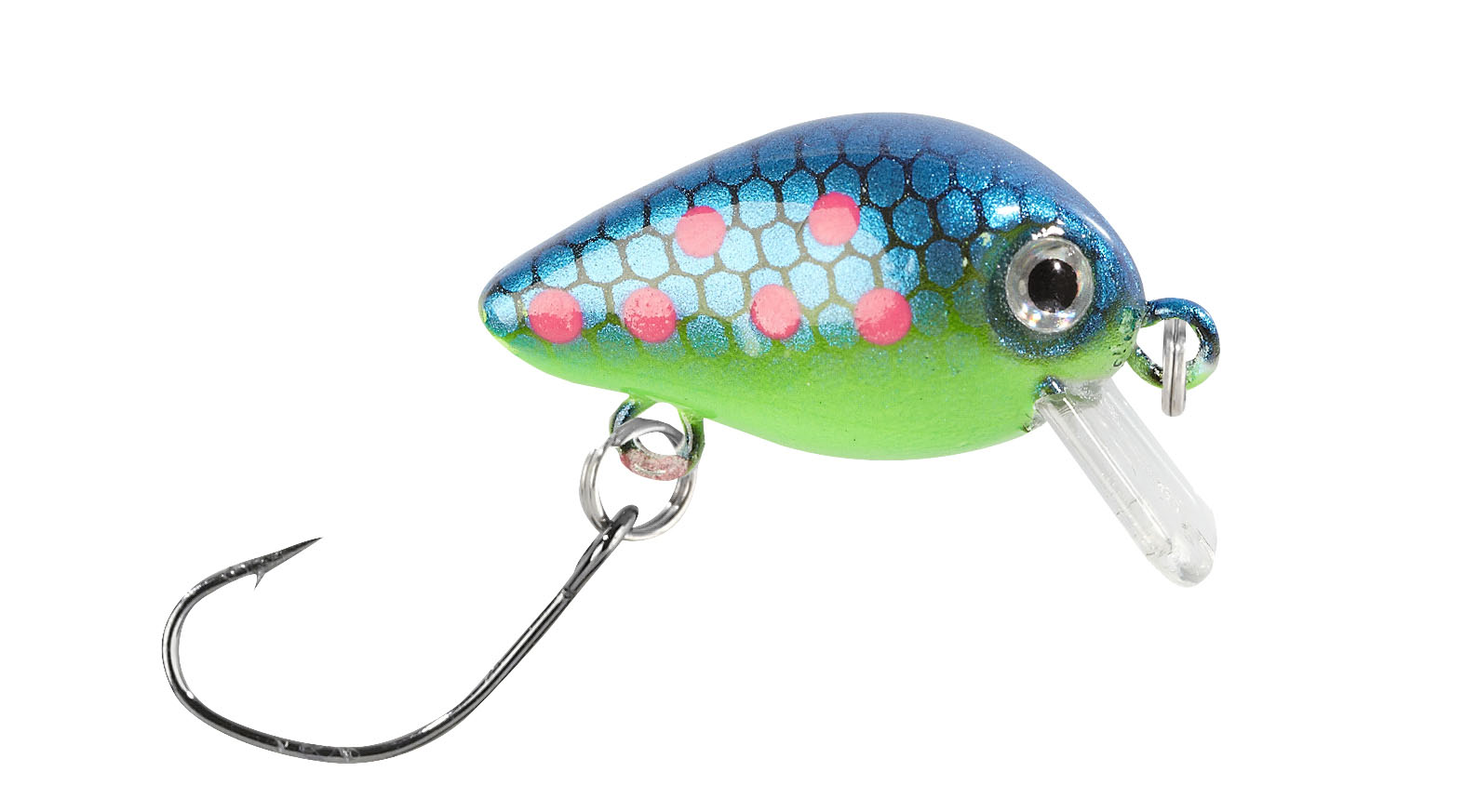 Trout Attack Wobler Trout Crank modro/ružové bodky 3cm 2g