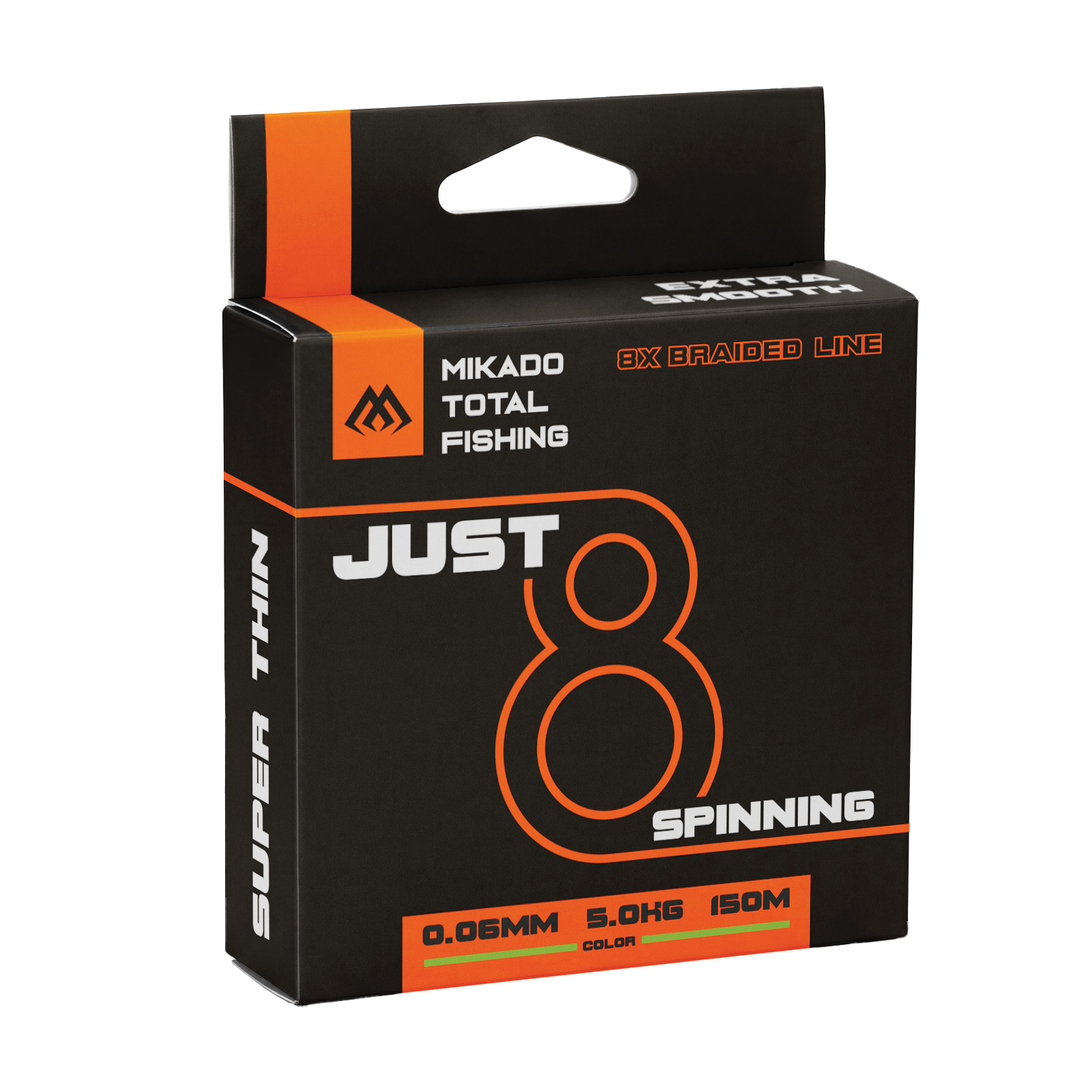 MIKADO PLETENÁ ŠNÚRA - JUST 8 - 0,30 mm/22,3 kg/150 m - TMAVO ZELENÁ