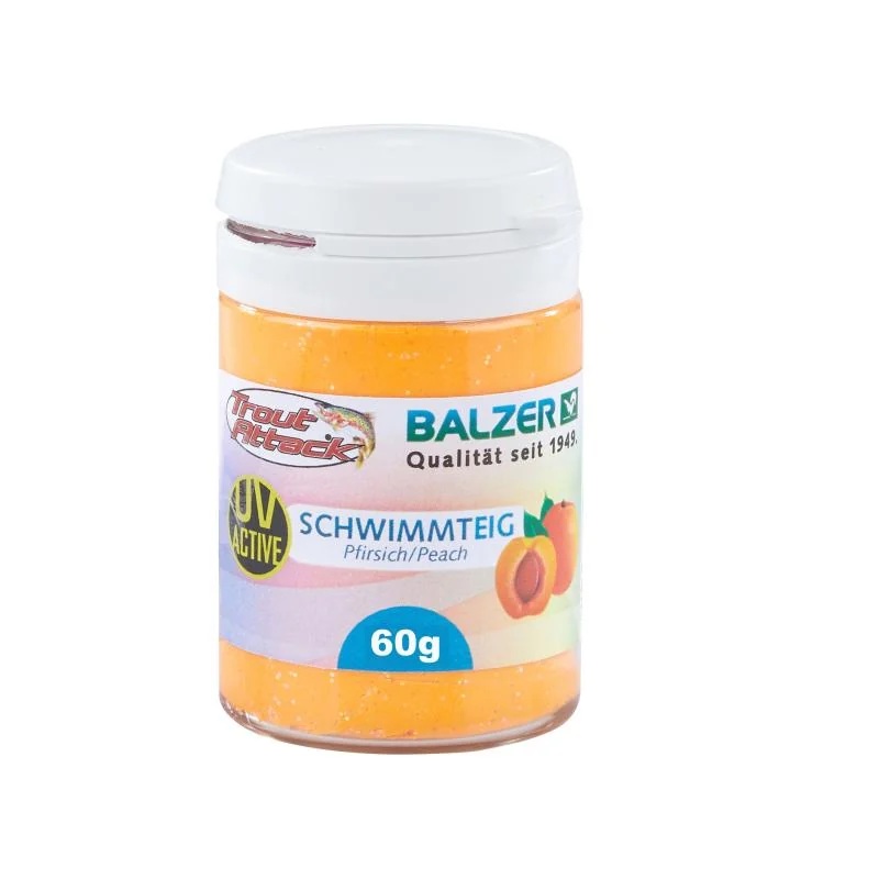 Balzer Trout Attack pstruhové cesto broskyňovo-oranžové UV-ACTIVE 60G